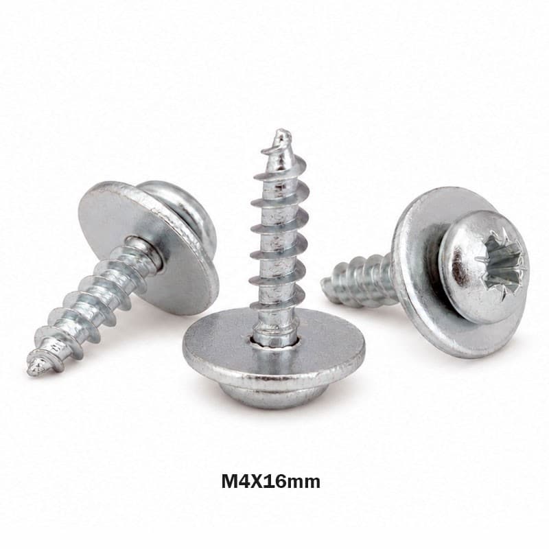 Kendinden Pullu Beyaz Yıldız Başlı Vida M4X16Mm Ysb Karavan Dizayn