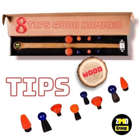 PDR Aluminum Head Wooden Boxed Hammer Set + 23 Changeable Tips