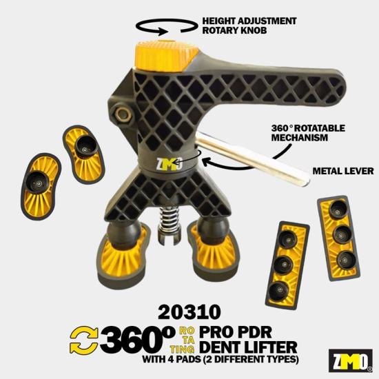 PDR Metal Handle PRO Dent Lifter 360’ Rotatable Body + 2 Feet