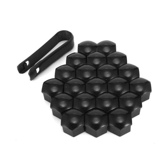 Wheel Nut Caps OEM: 321601173A A1 A3 A4 A5 A6 A7 A8 Q3 Q5 Q7 Toedo Fabia Octavia Superb Yeti 2005 - 20 Pcs + Removal Tool