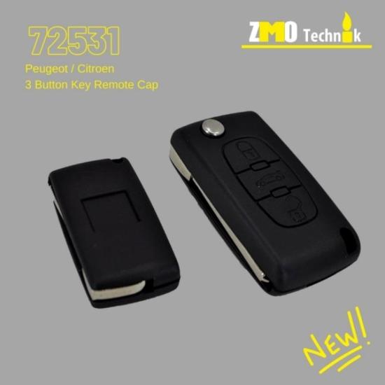 Peugeot / Citroen 3 Button Key (Baggage)