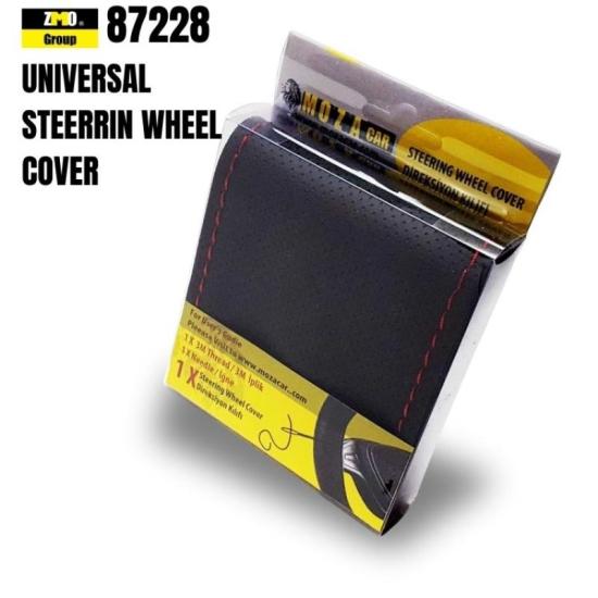 Steering Wheel Leather Cover Black